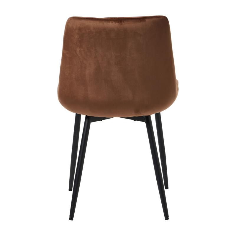 Eetkamerstoel velvet - caramel - 80x60x51 cm