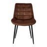 Eetkamerstoel velvet - caramel - 80x60x51 cm