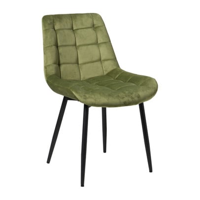 Eetkamerstoel velvet - groen - 80x60x50 cm