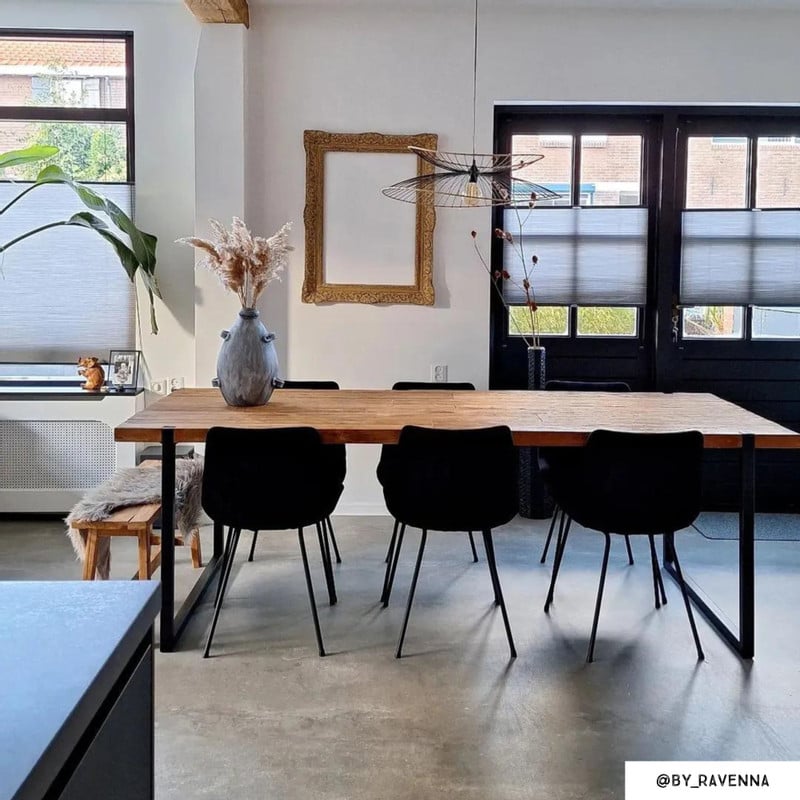 Eetkamerstoel velvet met armleuning - zwart - 87x56.5x43 cm