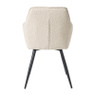 Eetkamerstoel bouclé met armleuning - beige - 87x56.5x43 cm