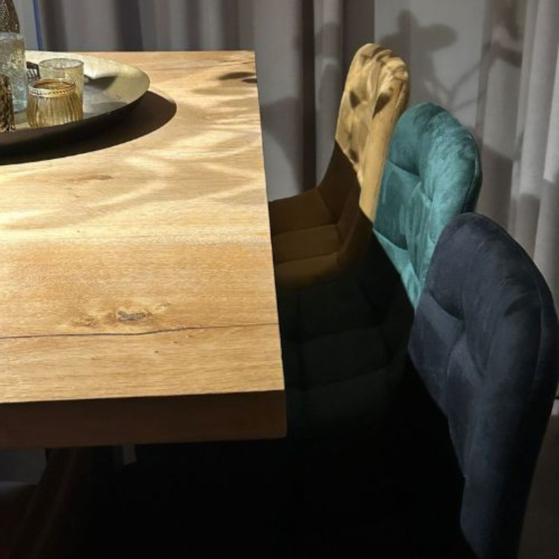 Barkruk velvet - zwart - 100x50x41.5 cm