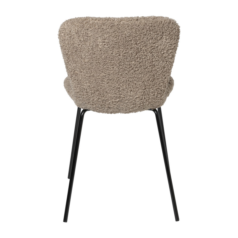 Eetkamerstoel Liz - beige - teddy - 83.5x55x45.4 cm