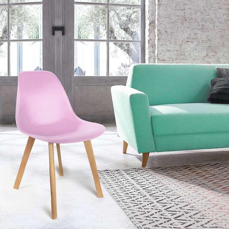 Eetkamerstoel Umea - roze - set van 2 