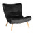 Loungestoel Bahama - zwart - 81x93x95 cm 