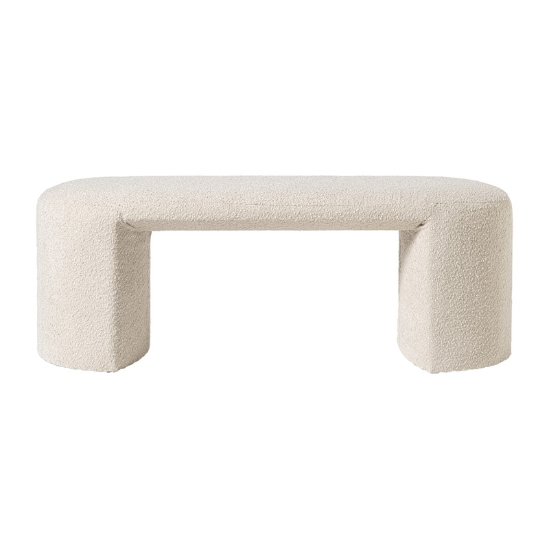 Bank Sara bouclé - beige - 45x120x44 cm