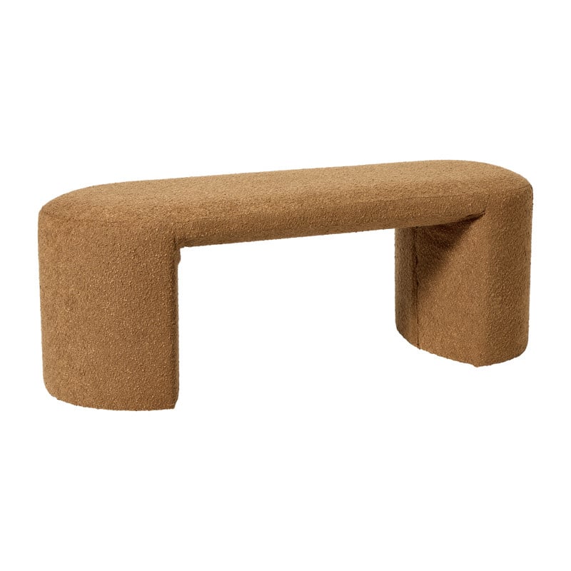 Bank Sara bouclé - bruin - 45x120x44 cm