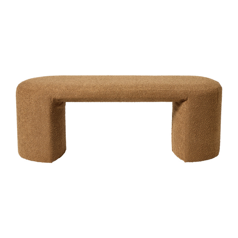 Bank Sara bouclé - bruin - 45x120x44 cm