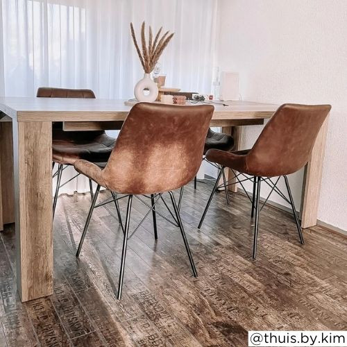 Eetkamerstoel Suedine - cognac - 81x52x57 cm