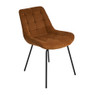 Eetkamerstoel corduroy - cognac - 52x52x84 cm
