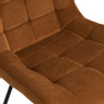Eetkamerstoel corduroy - cognac - 52x52x84 cm
