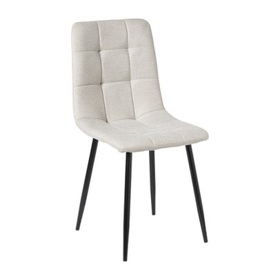 Eetkamerstoel chenille - beige - 90x53.5x44.5 cm