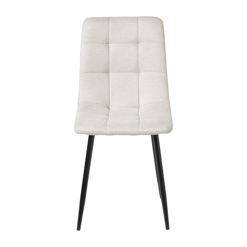 Eetkamerstoel chenille - beige - 90x53.5x44.5 cm