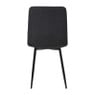 Eetkamerstoel chenille - zwart - 90x53.5x44.5 cm