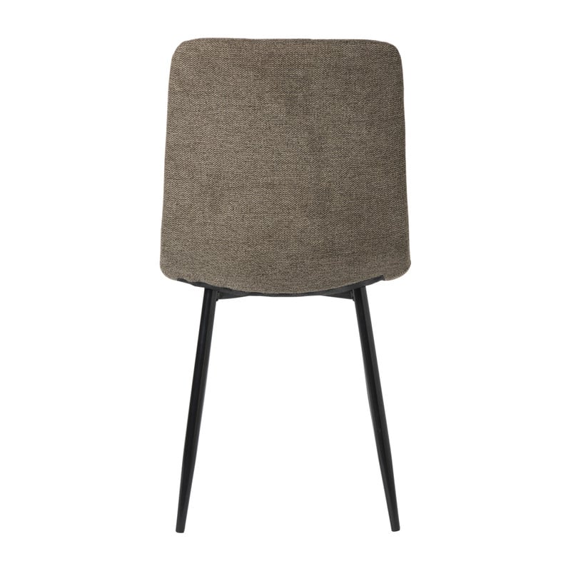 Eetkamerstoel chenille - bruin - 90x53.5x44.5 cm