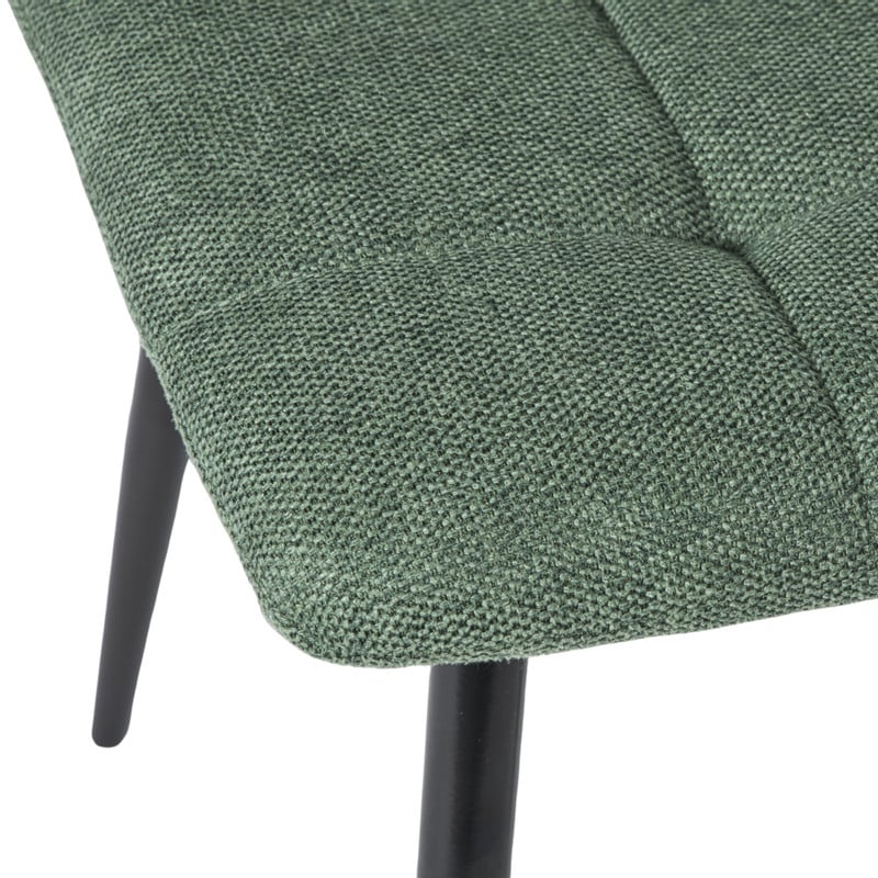 Eetkamerstoel chenille - groen - 90x53.5x44.5 cm