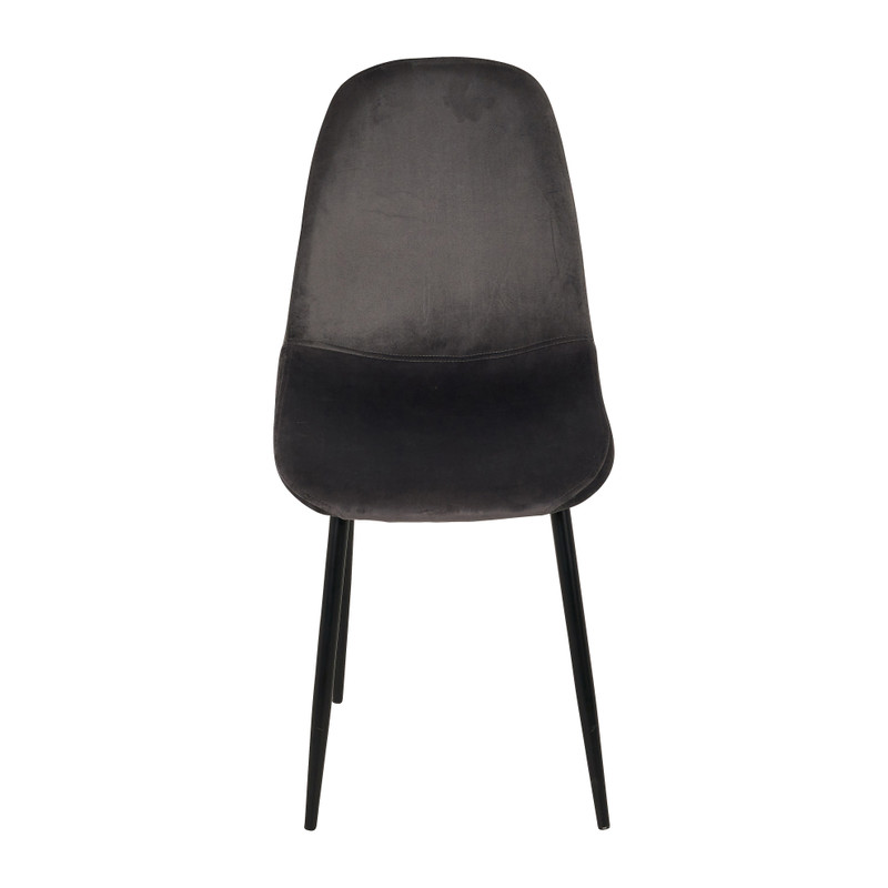 Eetkamerstoel Ivy - velvet grijs - 53x44x88 cm 