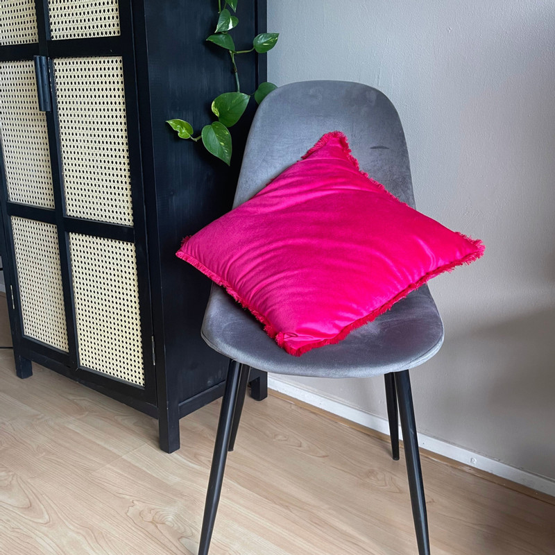 Eetkamerstoel Ivy - velvet grijs - 53x44x88 cm 