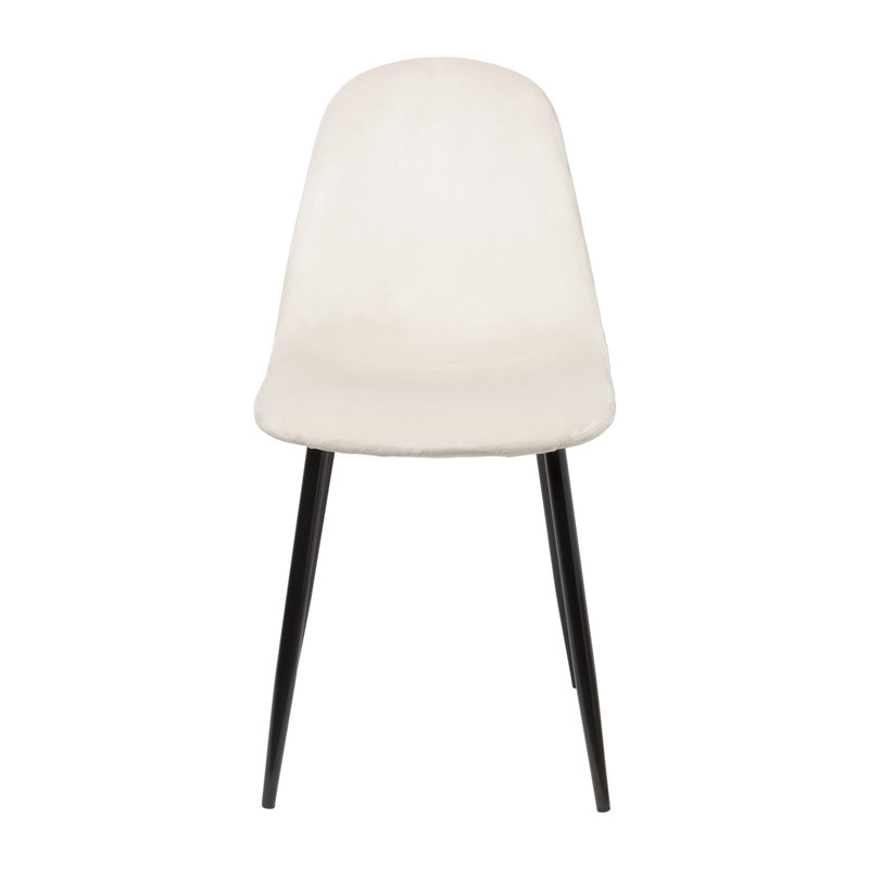 Eetkamerstoel Ivy velvet - beige - 88x44x53 cm 