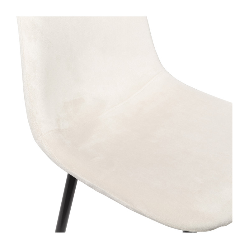 Eetkamerstoel Ivy velvet - beige - 88x44x53 cm 
