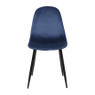 Eetkamerstoel Ivy velvet - donkerblauw - 88x44x53 cm 