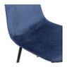 Eetkamerstoel Ivy velvet - donkerblauw - 88x44x53 cm 