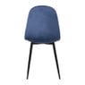 Eetkamerstoel Ivy velvet - donkerblauw - 88x44x53 cm 