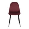 Eetkamerstoel Ivy velvet - rood - 88x44x53 cm 