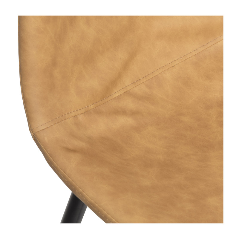 Eetkamerstoel Ivy kunstleer - lichtbruin - 88x53x44 cm