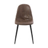 Eetkamerstoel Ivy - kunstleer donkerbruin - 88x53x44 cm