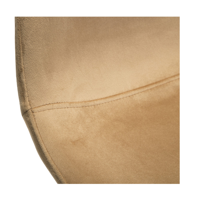 Eetkamerstoel Ivy velvet - bruin - 88x38x38 cm