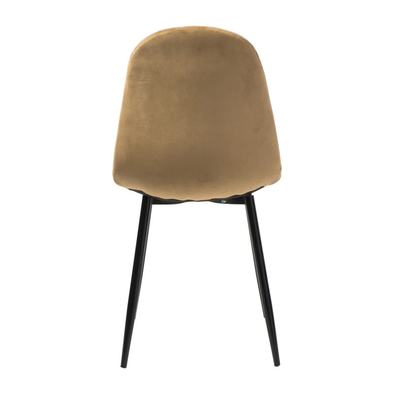 Eetkamerstoel Ivy velvet - bruin - 88x38x38 cm