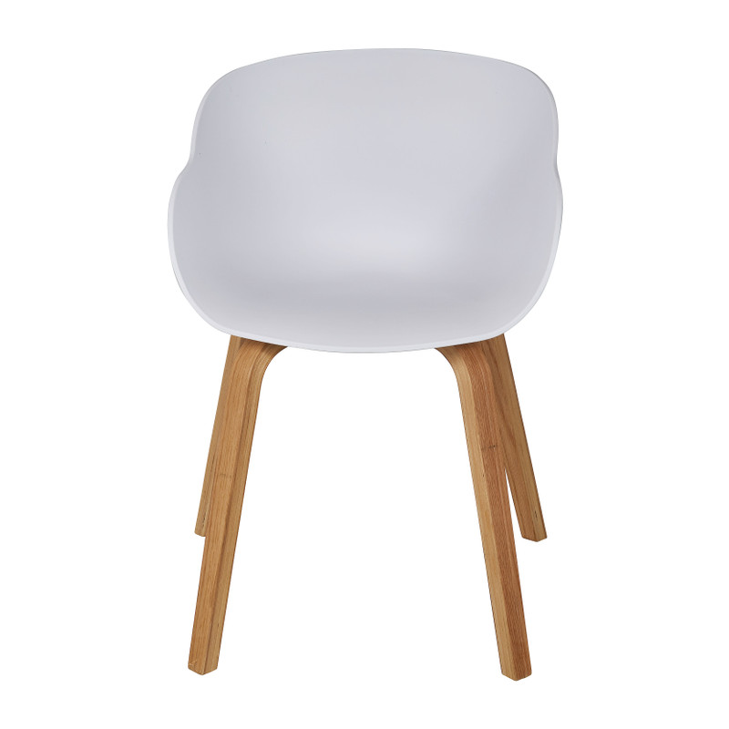 Eetkamerstoel Linde met armleuning - wit - 58x57x78 cm