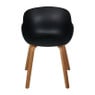 Eetkamerstoel Linde met armleuning - zwart - 58x57x78 cm