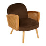 Fauteuil Batavia met webbing - bruin - 61x72x76 cm 