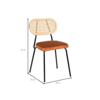 Eetkamerstoel Viola - naturel - 48x55x81 cm