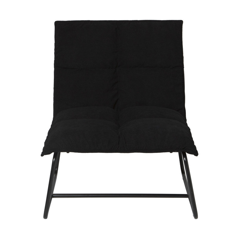 Fauteuil Olivia - zwart - 70x64x75 cm 