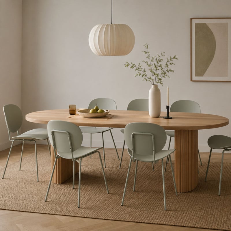 Eetkamerstoel Finn - groen - 81x52x50 cm