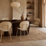 Eetkamerstoel Paula - beige - 81x52x50 cm