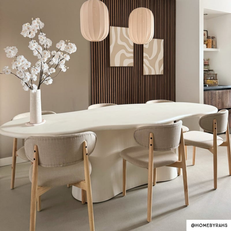 Eetkamerstoel Niki - wit - 78x55x54 cm