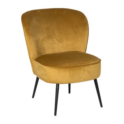 Fauteuil Frida - geel - 77x69x60 cm 