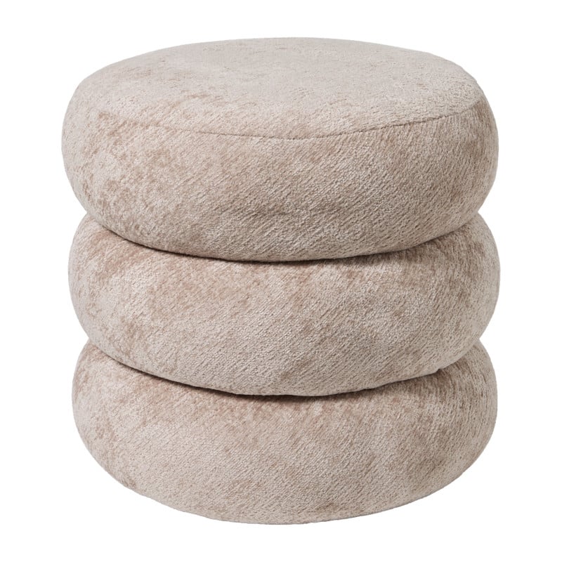Opbergpoef bubbles - taupe - ø41x41 cm