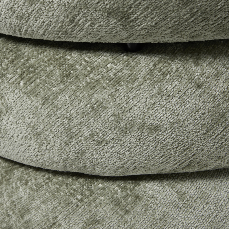 Opbergpoef bubbles - lichtgroen - ø41x41 cm