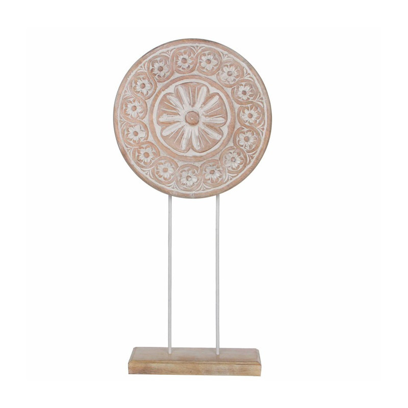 Mica Decorations beeld - white wash - 63 cm