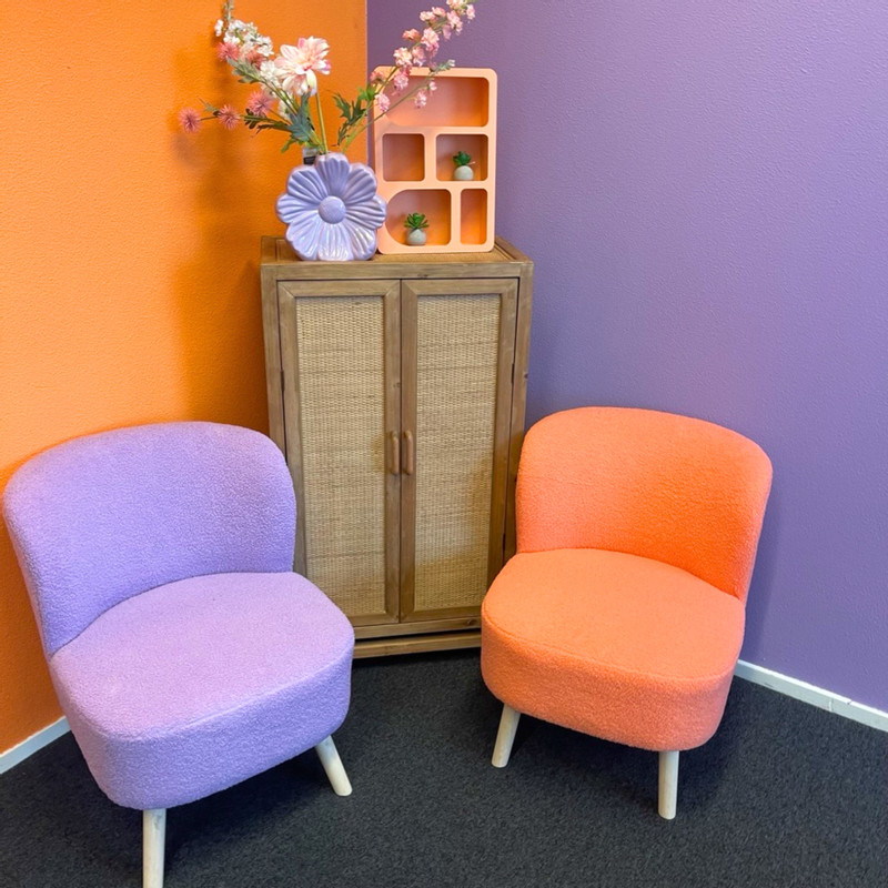 Fauteuil Sita - lila - 69x56x66 cm