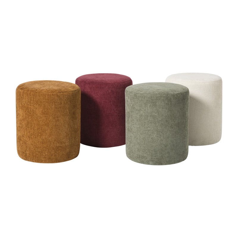 Poef Debby - beige - ø35x40 cm