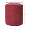 Poef Debby - bordeauxrood - ø35x40 cm
