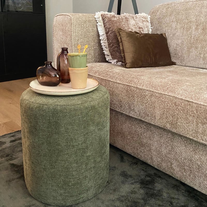 Poef Debby - groen - ø35x40 cm