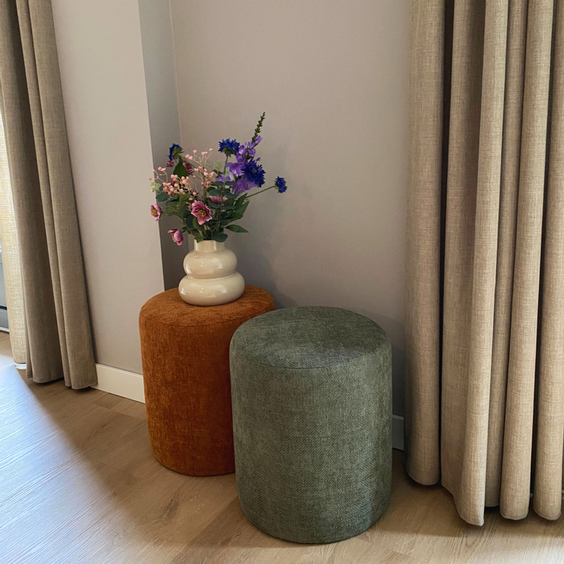 Poef Debby - groen - ø35x40 cm