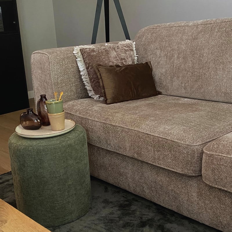 Poef Debby - groen - ø35x40 cm